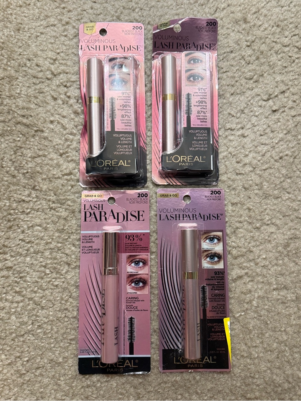 L’Oreal Lash Paradise Mascara (Bundle of 4)
